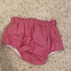 Red and white gingham diaper cover